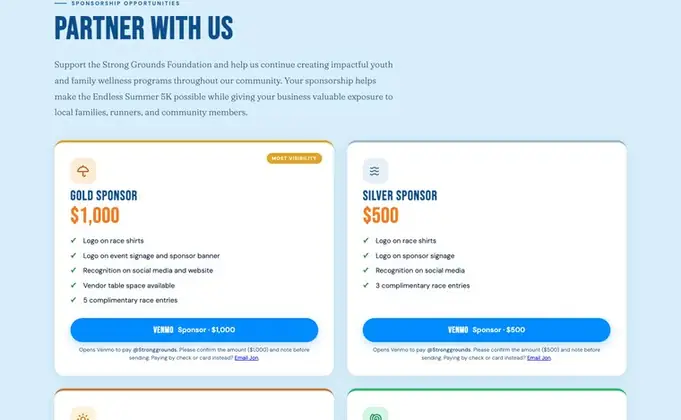 Verification crop: sponsorship tiers